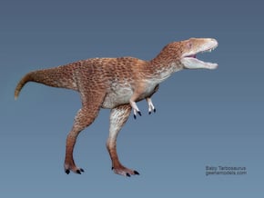 Dinosaur Tarbosaurus baby 15cm in White Natural Versatile Plastic