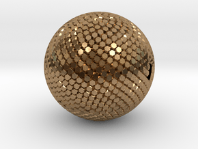 Fibonacci Sphere, large in Natural Brass