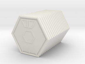 Hex crate in White Natural Versatile Plastic