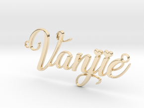 Vanjie Necklace Pendant in 14k Gold Plated Brass