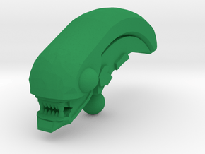 Repto Xenos Head in Green Processed Versatile Plastic: Medium
