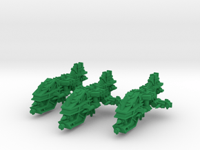 Ravager Missile Destroyers (3) in Green Processed Versatile Plastic