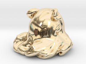 Dumbo octopus At 1.5 inch in 14k Gold Plated Brass: Small