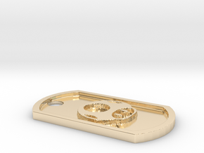 Super Smash Brothers Mario Bros. Themed Dog Tag in 14K Yellow Gold