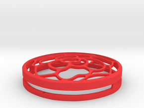 Rose Pendant in Red Processed Versatile Plastic