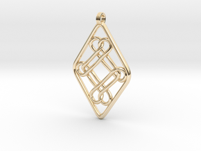DBCK Pendant in 14k Gold Plated Brass