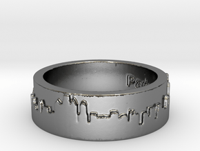 Philadelphia Skyline Ring in Polished Silver
