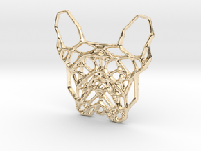 French Bulldog Pendant in 14k Gold Plated Brass