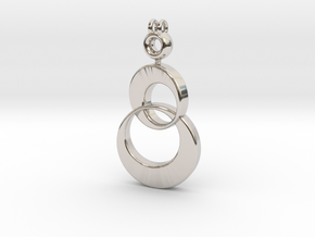 Shimmeria Pendant in Rhodium Plated Brass