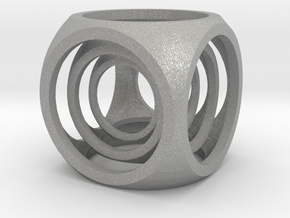 Captive Cubes Pendant in Aluminum