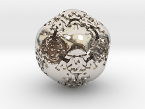 Art Nouveau d20 in Platinum