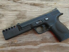 Frame Mounted Pistol Compensator for G17 and G18c in Black Natural Versatile Plastic