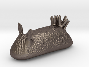 Unna the Nudibranch (Sea Bunny) in Polished Bronzed Silver Steel: Small