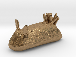 Unna the Nudibranch (Sea Bunny) in Natural Brass: Small