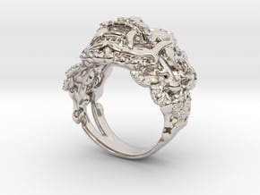 AWARD WINNING DESIGN- Balinese Barong Ring in Platinum: 6 / 51.5