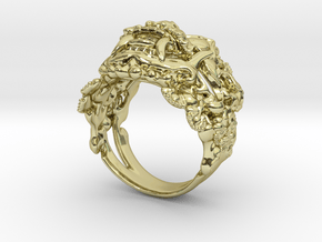 AWARD WINNING DESIGN- Balinese Barong Ring in 18k Gold Plated Brass: 9 / 59