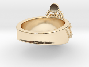 Sacred Scarab Ring in 14K Yellow Gold: 6 / 51.5