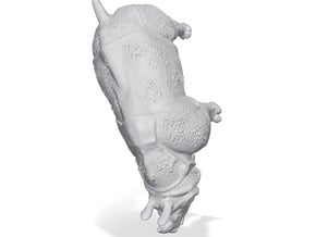 rhino statue 110mm in Tan Fine Detail Plastic