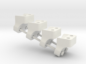 Wraith AR60 Lower link mount  X4 in White Natural Versatile Plastic