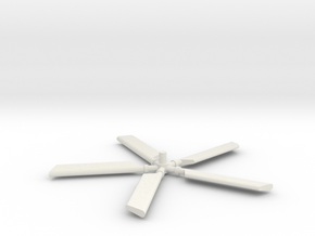 HH3-144scale-06-TailRotor with Blades in White Natural Versatile Plastic