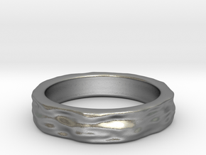 Mesh0493 Ring - narrow in Natural Silver