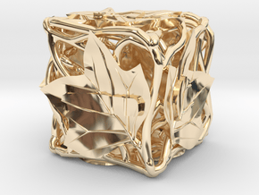 Fudge Botanical d6 (Tulip Tree) in 14K Yellow Gold