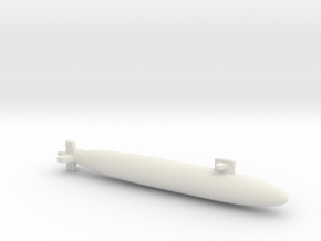 Permit-Class SSN, Full Hull, 1/1800 in White Natural Versatile Plastic