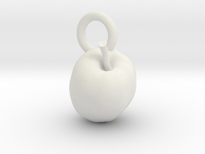 Apple, charms, pendants in White Natural Versatile Plastic