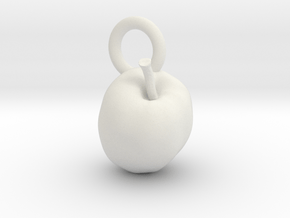 Apple, charms, pendants in White Premium Versatile Plastic