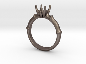 ENGAGEMENT RING - CA2 in Polished Bronzed Silver Steel