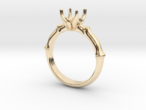 ENGAGEMENT RING - CA2 in 14k Gold Plated Brass