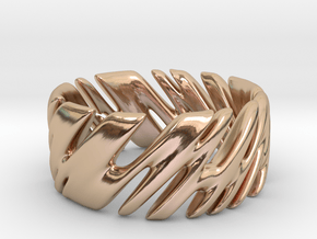 Tis051 Ring in 14k Rose Gold Plated Brass
