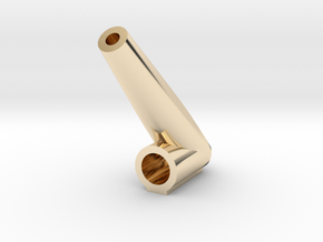 Glass Globe Atomizer 14mm Bong Stem Adapter in 14k Gold Plated Brass