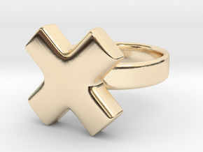 The X in 14k Gold Plated Brass: 5 / 49