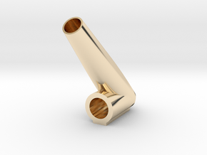  *Lite* Glass Globe Atomiz 14mm Bong Stem Adapter in 14k Gold Plated Brass