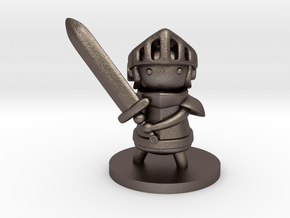 Knight in Polished Bronzed Silver Steel