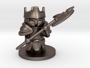 Heavy Knight in Polished Bronzed Silver Steel
