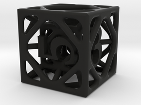Cage d6 in Black Premium Versatile Plastic