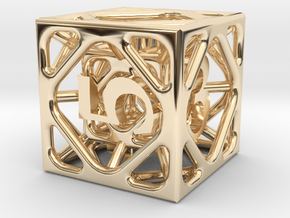 Cage d6 in 14K Yellow Gold