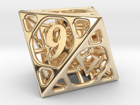 Cage d8 in 14K Yellow Gold