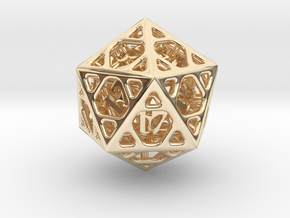 Cage d20 in 14K Yellow Gold