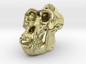 Gorilla Skull in 18k Gold Plated Brass