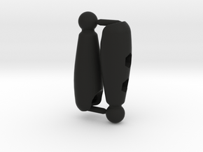 Shaped Thigh Set for ModiBot in Black Premium Versatile Plastic