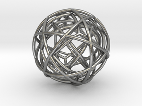 pendant platon - interlocked in Natural Silver (Interlocking Parts)