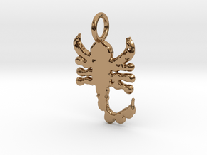 Scorpion Pendant in Polished Brass