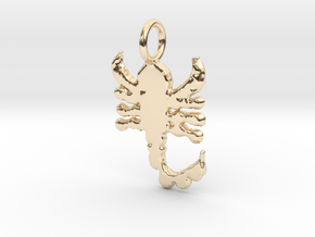 Scorpion Pendant in 14k Gold Plated Brass
