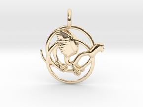  The Moon Dragon in 14K Yellow Gold
