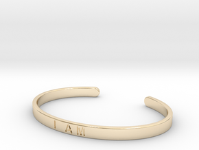 I Am Cuff in 14K Yellow Gold: Small