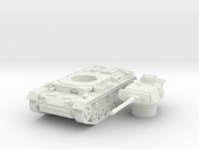 panzer III L scale 1/100 in White Natural Versatile Plastic