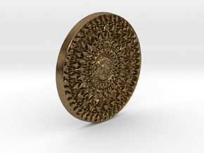 Filigree Mandala with hidden bail in Natural Bronze